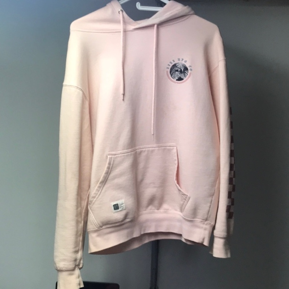 A pink hoodie